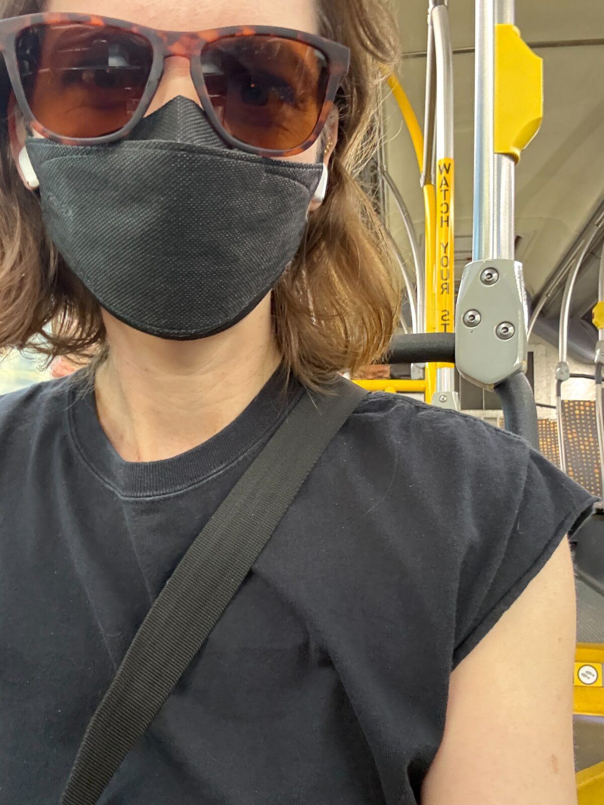 public transit "don't talk to me" lewk