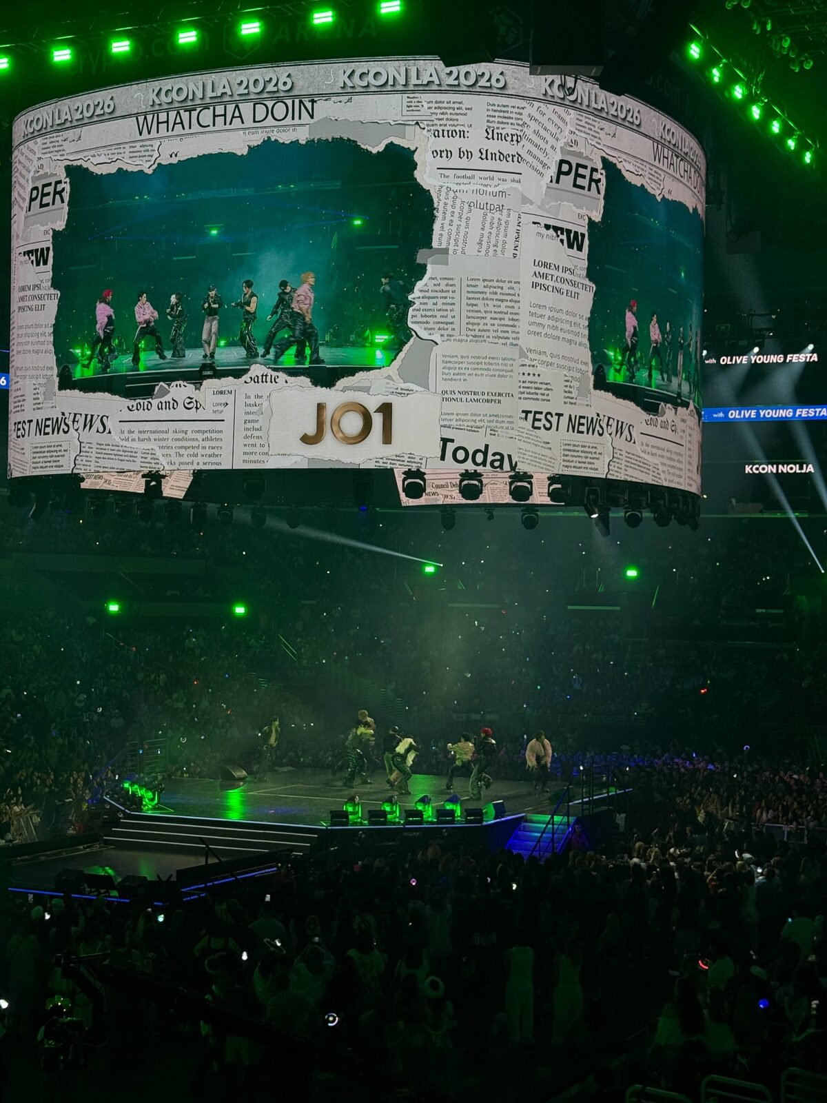 JO1 are well-established Japanese group. Their music doesn't work for me but they turn out some good dance performances. They got bonus points for wearing oversized hot pink clothes and for facing my side for a dance song.